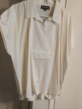 GSTQ White Collared Blouse